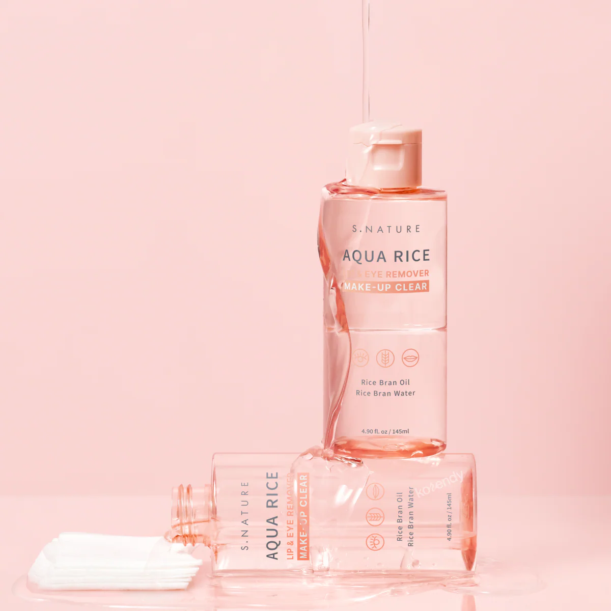 S.NATURE - Aqua Rice Lip & Eye Remover (Göz ve Dudak Makyajı İçin Pirinç Özü & Mavi Peptitli Çift Fazlı Makyaj Temizleyicisi) 145ml (%25 İndirimli) - Image 2