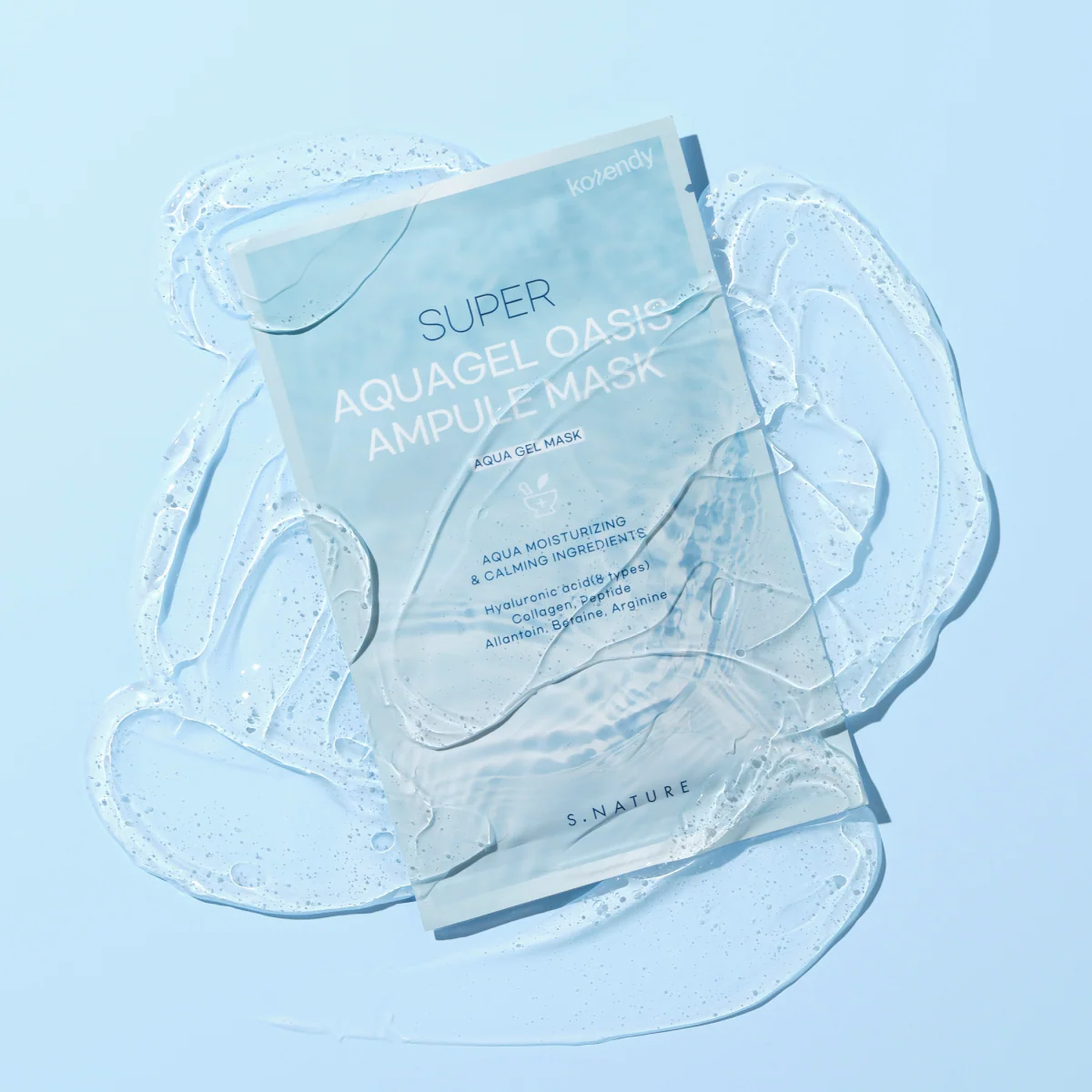 S.NATURE - Super Aqua Oasis Ampoule Mask (30ml x 5) (Donukluk ve Elastikiyet Kaybı Önleyici 8'li Hyaluronik Asit ve Peptitli  Aquagel Maske) (%25 İndirimli) - Image 3