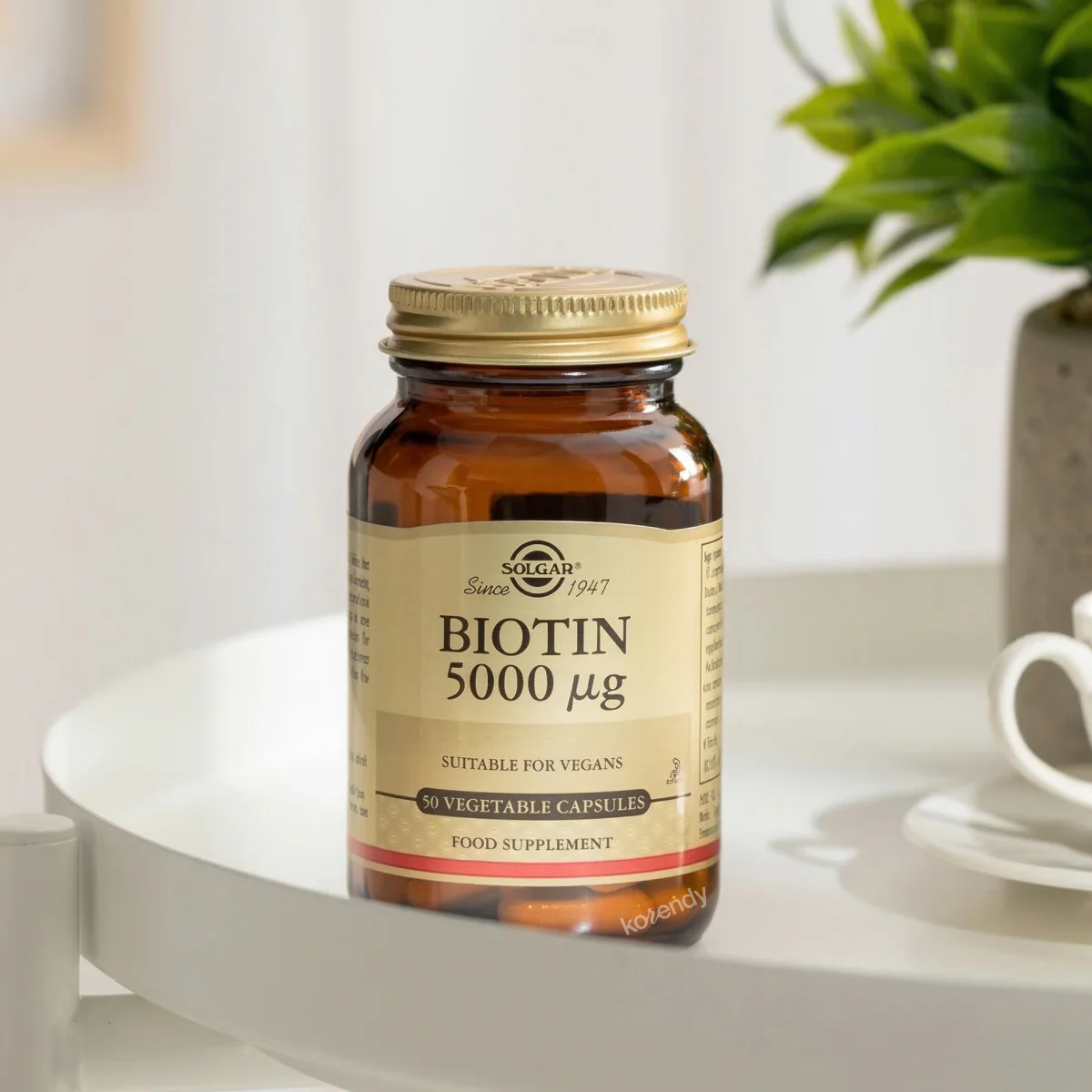 Solgar - Biotin 5000 Mg 50 Kapsül (Biotin İçeren Kapsül Gıda Takviyesi) - Image 3