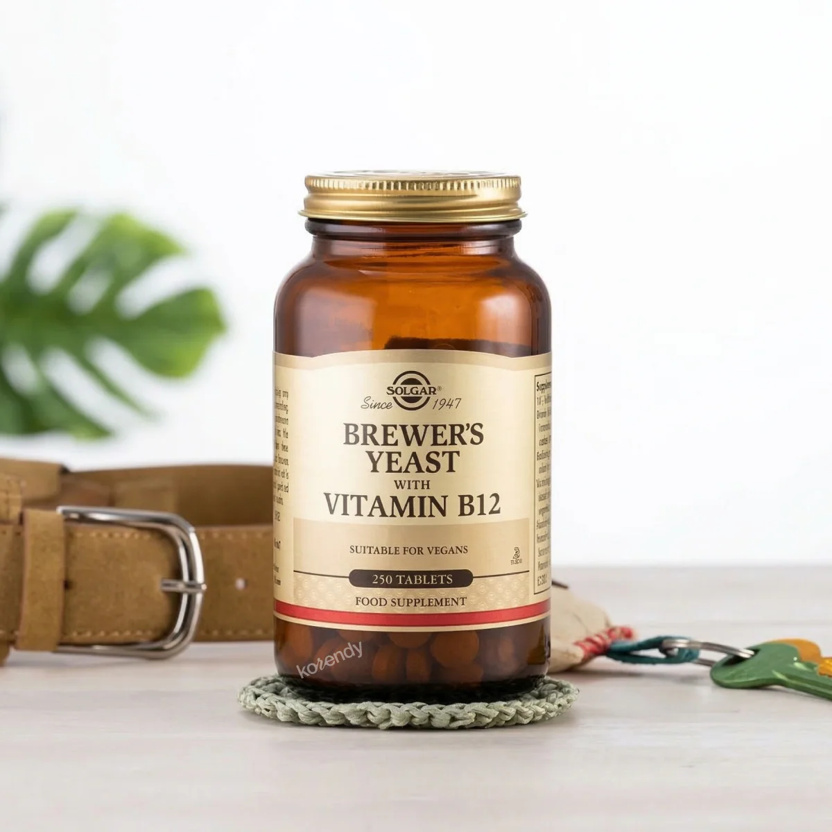 Solgar - Brewer's Yeast with B12 250 Tablet (Bira Mayası ve B12 Vitamini İçeren Tablet Gıda Takviyesi) - Image 2
