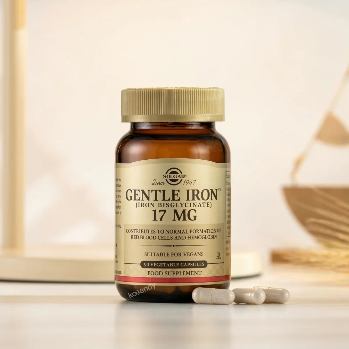 Solgar - Gentle Iron 17mg 90 Kapsül (Demir İçeren Kapsül Gıda Takviyesi) - Image 2
