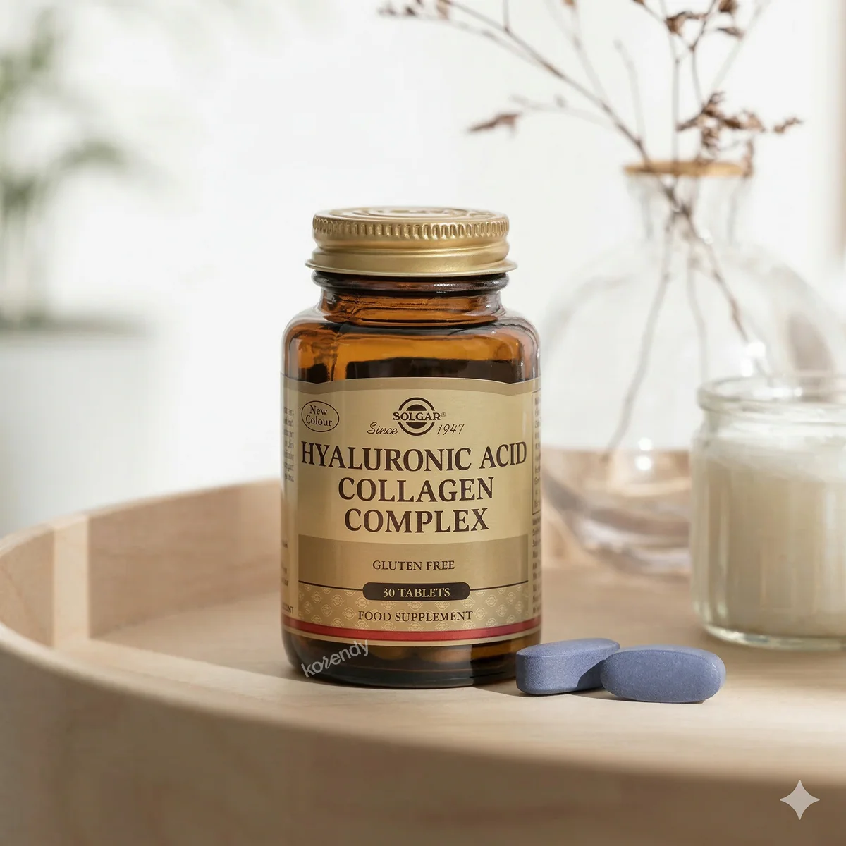Solgar - Hyaluronic Acid Collagen Complex 30 Tablet (Hidrolize Tip II Kolajen, Hyaluronik Asit ve C Vitamini İçeren Tablet Gıda Takviyesi) - Image 2