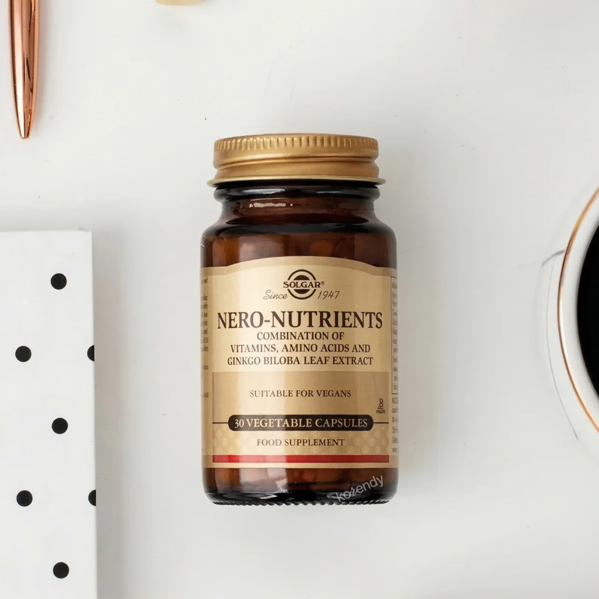 Solgar - Nero Nutrients 30 Kapsül  (Amino Asit, Vitamin ve Ginkgo Biloba İçeren Kapsül Gıda Takviyesi) - Image 3