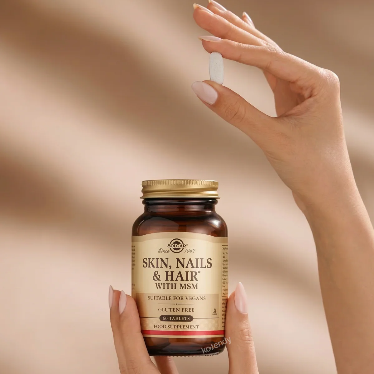 Solgar - Skin, Nails & Hair* With MSM 60 Tablet (Çinko, Bakır ve C Vitamini İçeren Tablet Gıda Takviyesi) - Image 2