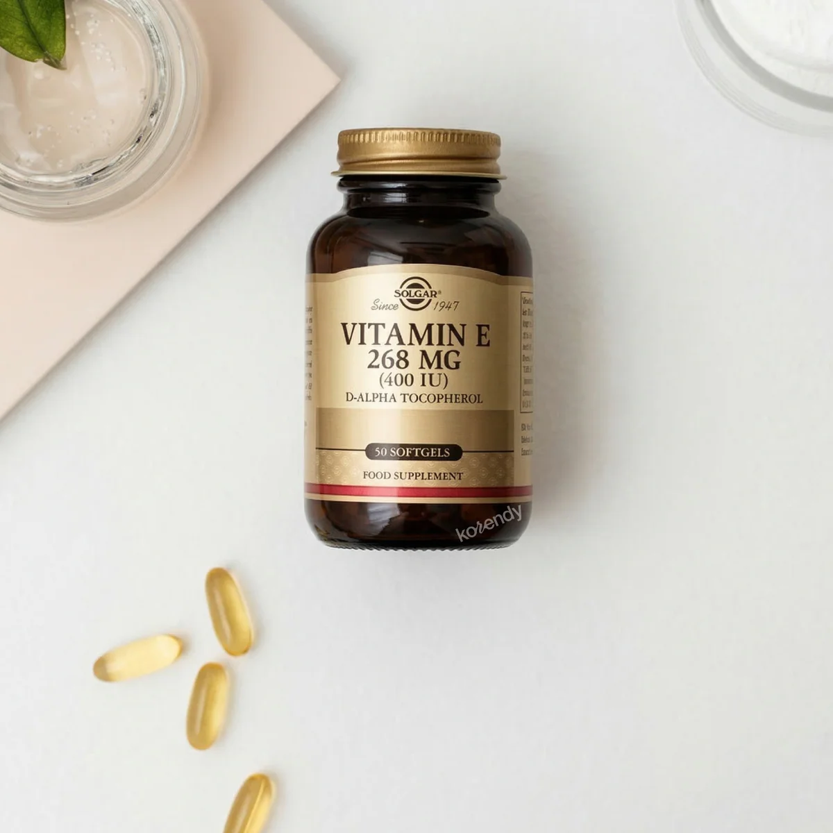 Solgar - Vitamin E 400 IU 268 Mg 50 Kapsül (E Vitamini İçeren Kapsül Gıda Takviyesi) - Image 2