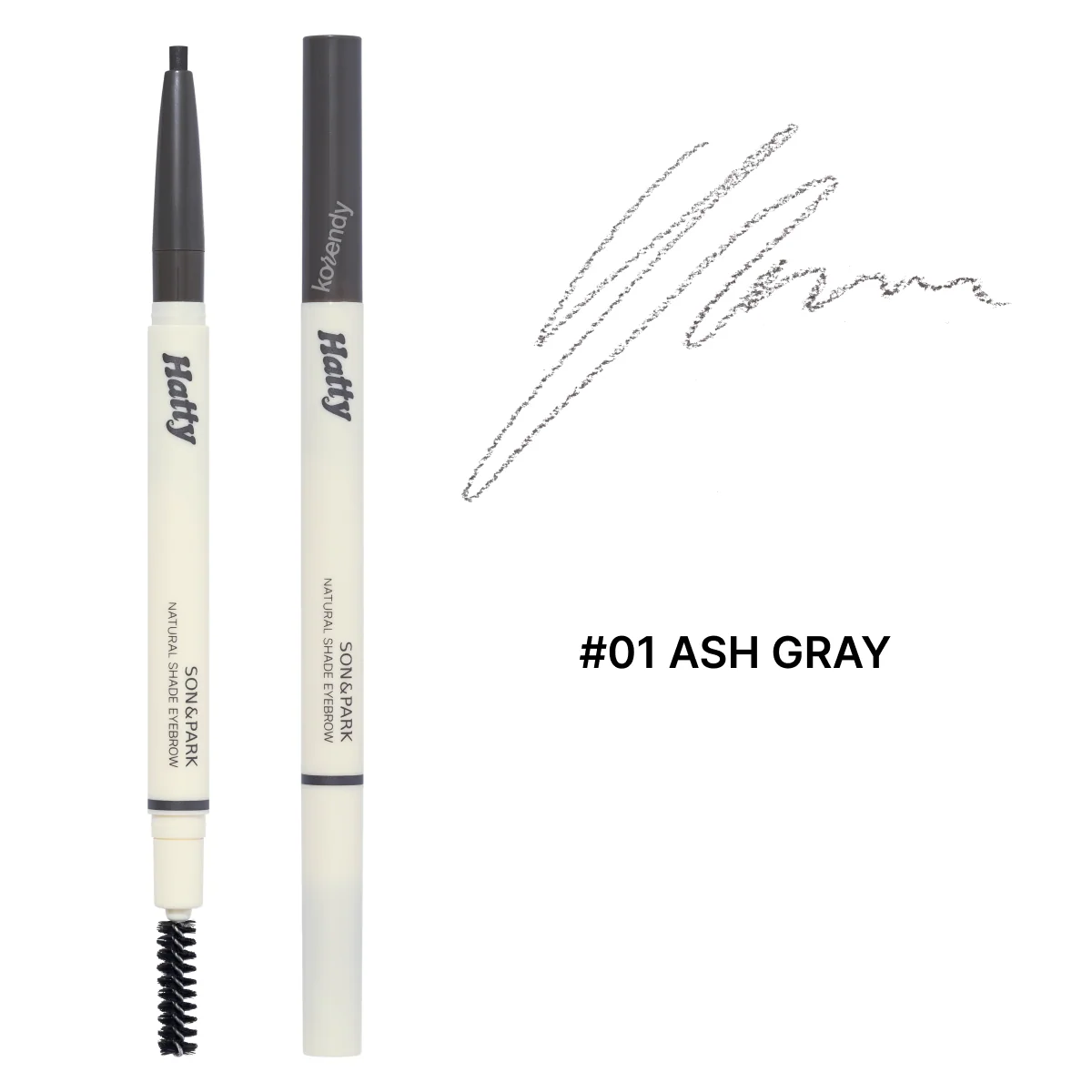Son & Park - Hatty Natural Shade Eyebrow (Doğal Tonlu ve Topaklanma Yapmayan Çift Taraflı Kaş Kalemi) 0.15g