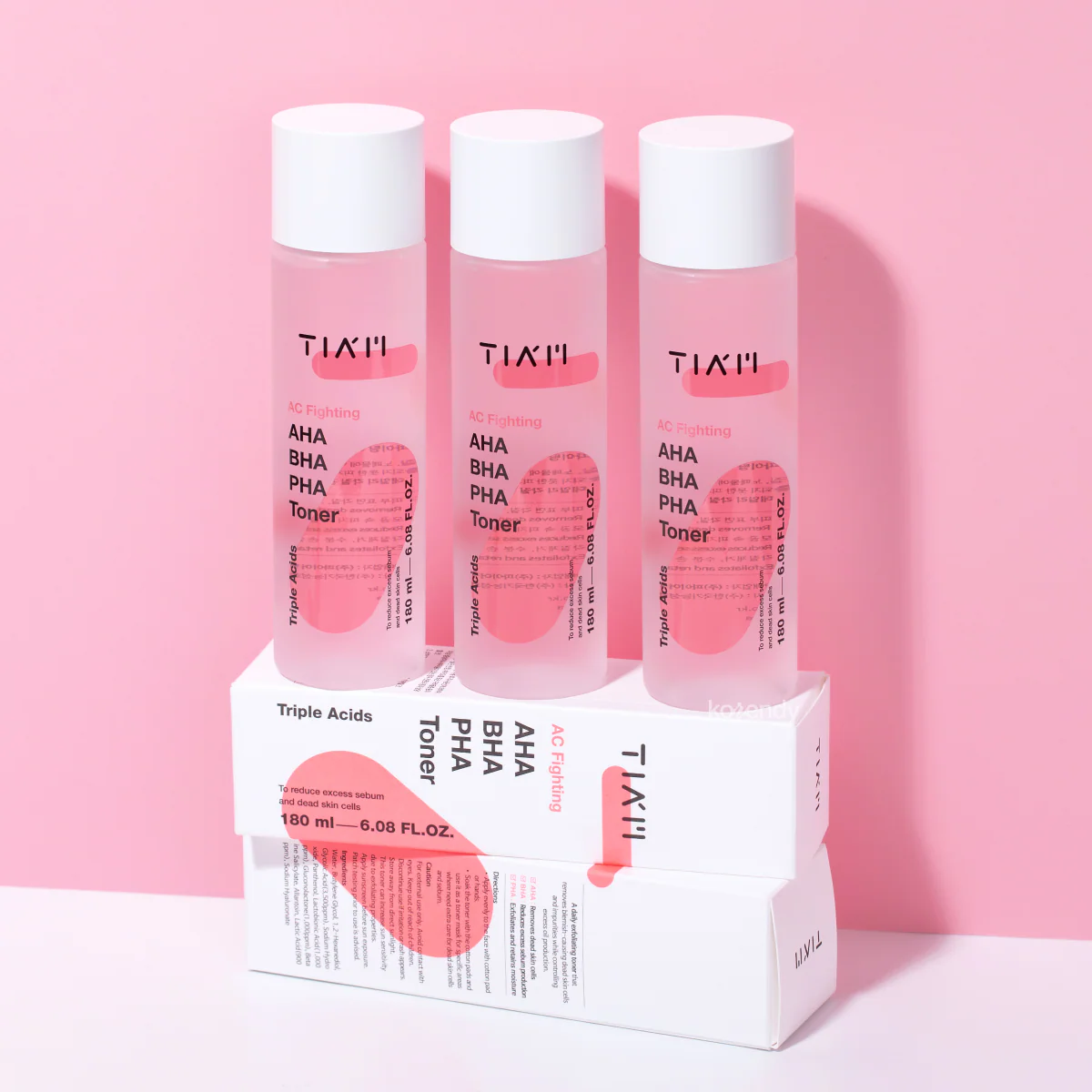 Tiam - AC Fighting AHA BHA PHA Toner (Ölü Deri Arındırıcı ve Geniş Gözenek Önleyici Asitli Peeling Tonik) 180ml - Image 3