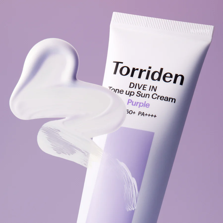 Torriden - DIVE IN Tone Up Sun Cream Purple (Ton Eşitleyici Aydınlık Verici Mor Tonlu Glutatyonlu Güneş Kremi) 60ml - Image 2