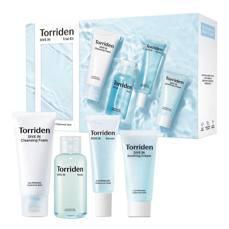 Torriden - DIVE IN Trial Kit 30ml+50ml+20ml+20ml (Seyehat Boyu Nemlendirici Bakım Seti)