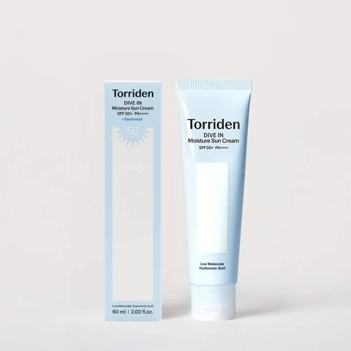 Torriden - DIVE IN Moisture Sun Cream SPF 50+ PA++++ + Panthenol (10 Tip Hyaluronik Asitli Hafif Dokulu Beyazlık Bırakmayan Organik Güneş Kremi) 60ml